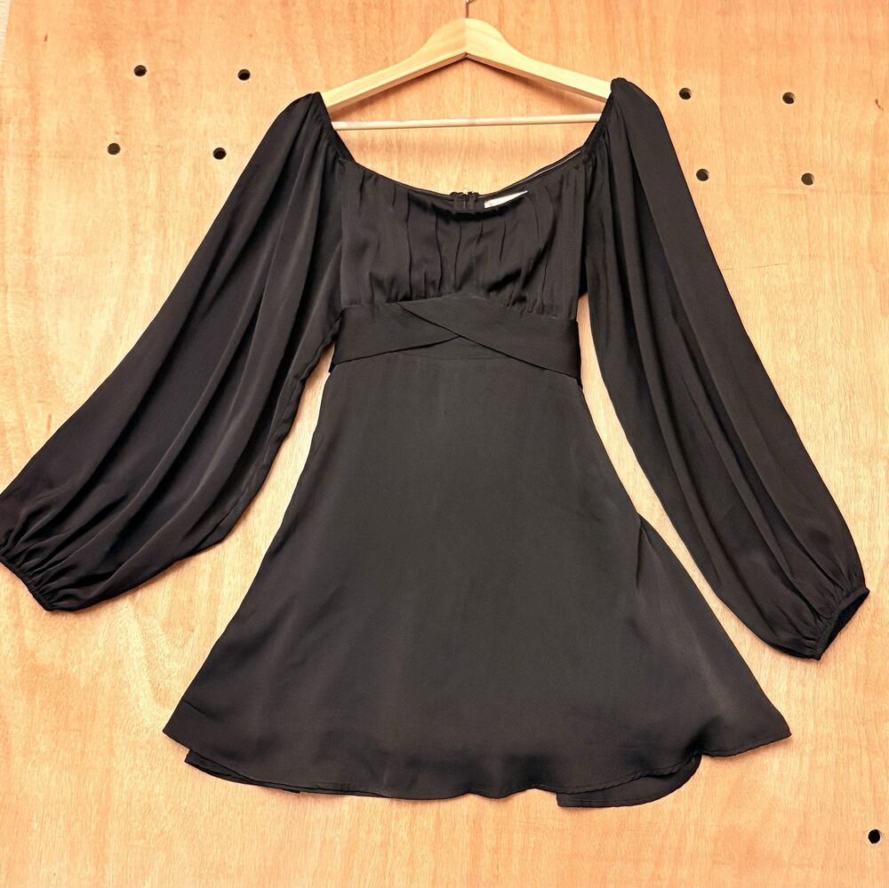 altar'd state Black Mini Long Sleeve Dress Size L
